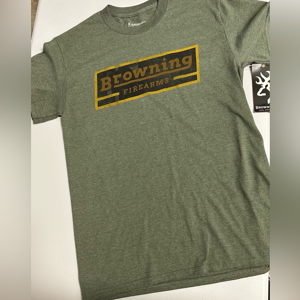 Browning Firearms Military GreenClassic Logo T-Shirt NWT